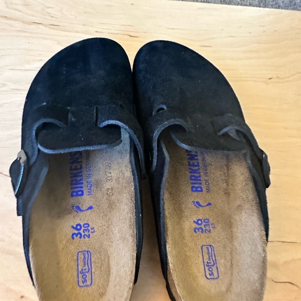 Birkenstock Black Suede Clogs